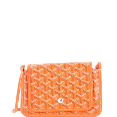 Goyard Plumet Clutch Wallet Coated Canvas In Orange