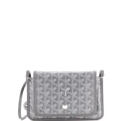 Goyard Plumet Clutch Wallet Coated Canvas In Gray