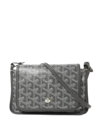 Pre-owned Goyard Plumet Ine Canvas Mini Bag In Grey