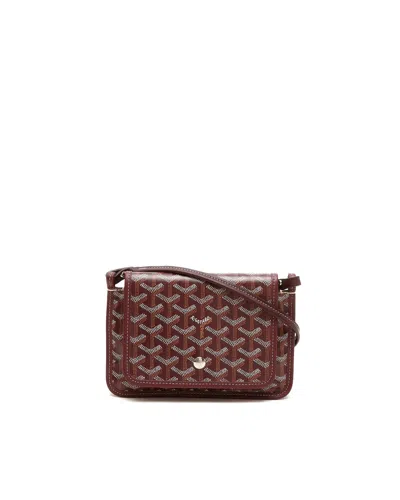 Pre-owned Goyard Plumet Wallet Bag In Burgundy