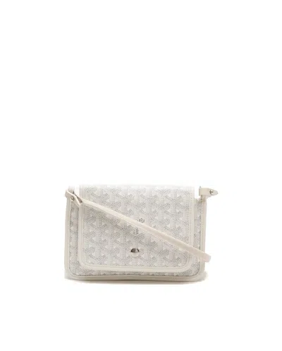 Pre-owned Goyard Plumet Wallet Bag In White