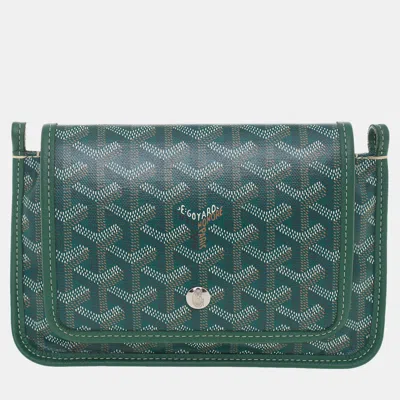 Pre-owned Goyard Plumet Wallet Clutch Crossbody Bag In Green