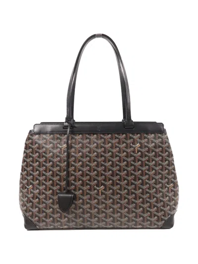 Pre-owned Goyard Pm Bellechasse Biaude Tote Bag In Blue
