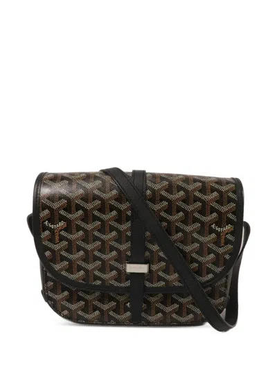 Pre-owned Goyard Pm Belvédère Ine Canvas Crossbody Bag In Black