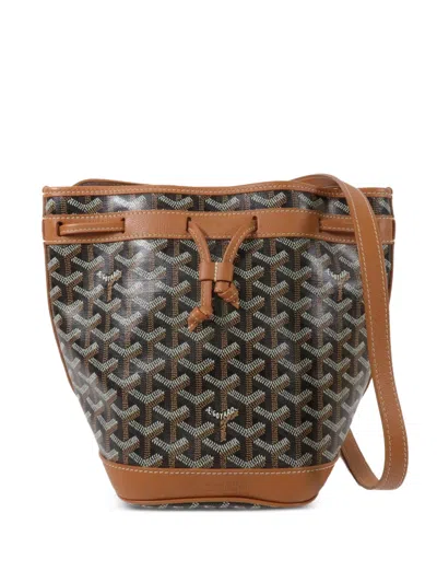 Pre-owned Goyard Pm Flot Bucket Bag In Black