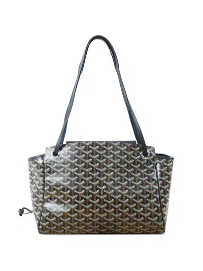 Pre-owned Goyard Pm Ine Sac Rouette Souple Tote Bag In Black