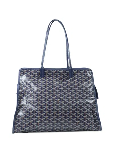 Pre-owned Goyard Pm Hardy Ine Tote Bag In Blue