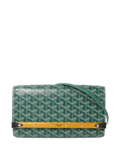 Pre-owned Goyard Pm Monte-carlo Clutch Bag In Green