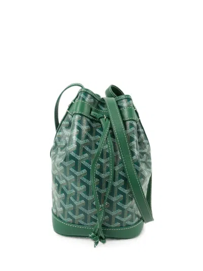 Pre-owned Goyard Pm Petit Flot Bucket Bag In Green