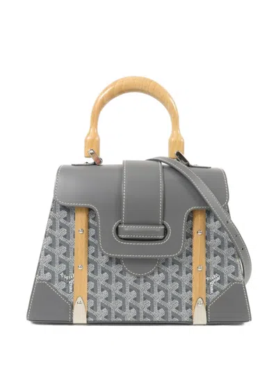 Pre-owned Goyard Pm Saigon Structure Tote Bag In Grey
