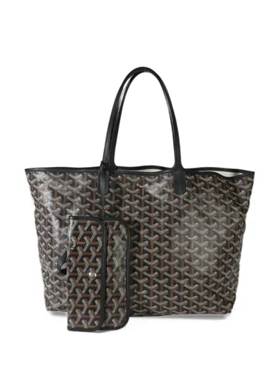 Pre-owned Goyard Pm Saint Louis Ine Tote Bag In Black