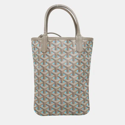 Pre-owned Goyard Poitiers Claire-voie Bag In Gray