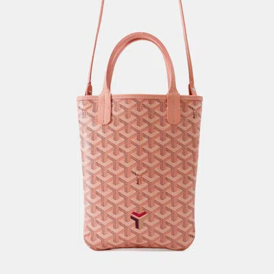 Pre-owned Goyard Poitiers Clairevoy Satchel Bag Pink Pvc
