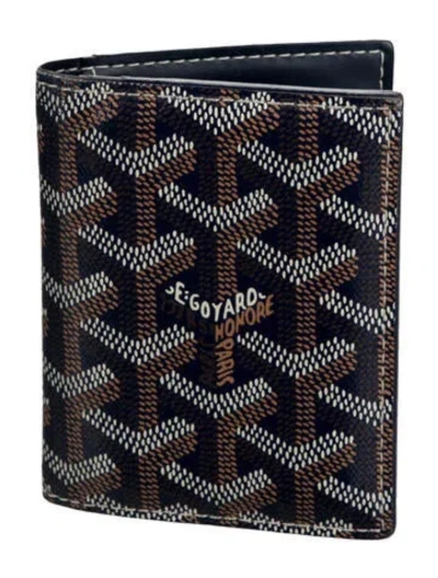 Pre-owned Goyard Printed Card Holder In Blue