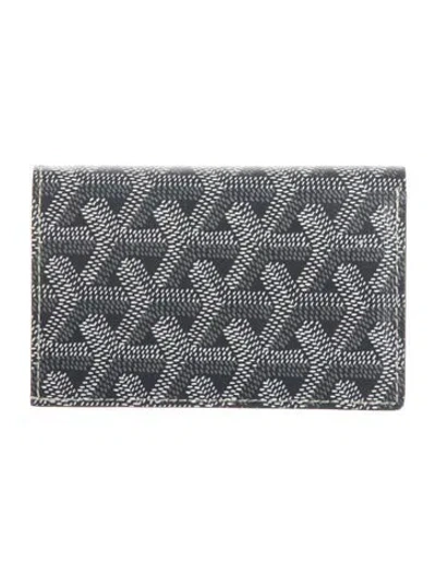 Pre-owned Goyard Printed Card Holder In Gray