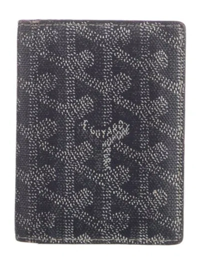 Pre-owned Goyard Printed Card Holder In Grey