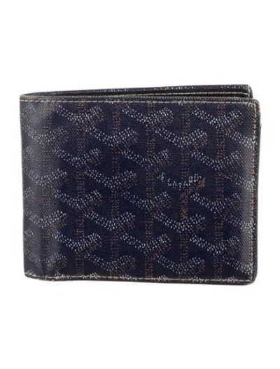 Pre-owned Goyard Printed Wallet In Blue