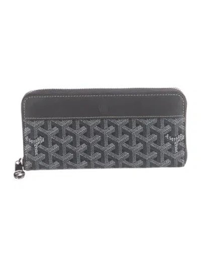 Pre-owned Goyard Printed Wallet In Gray