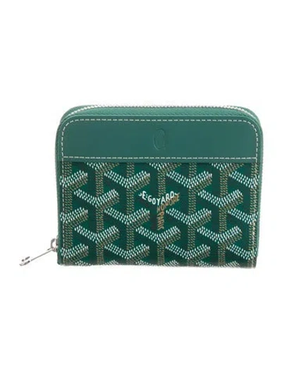 Pre-owned Goyard Printed Wallet In Green