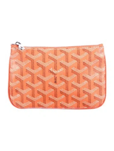 Pre-owned Goyard Printed Wallet In Orange