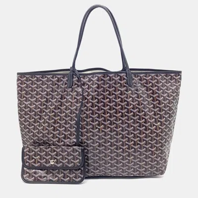 Pre-owned Goyard Pvc Black/brown Saint Louis Gm