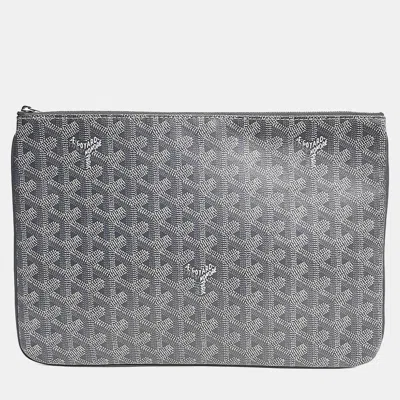Pre-owned Goyard Pvc Grey Senna Mm Bag