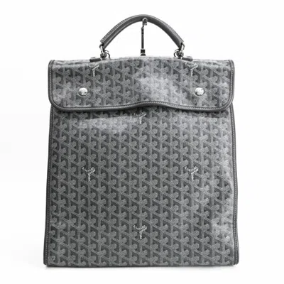 Pre-owned Goyard Pvc Leather Backpack () In Gray
