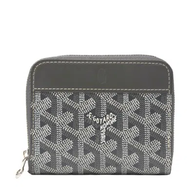 Pre-owned Goyard Pvc Leather Coin Purse/coin Case () In Gray