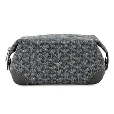 Pre-owned Goyard Pvc Leather Pouch () In Gray