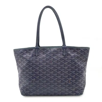 Pre-owned Goyard Pvc Leather Shoulder Bag Tote Bag () In Blue
