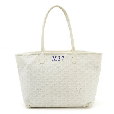 Pre-owned Goyard Pvc Leather Shoulder Bag Tote Bag () In White