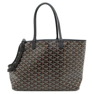 Pre-owned Goyard Pvc Leather Tote Bag () In Black
