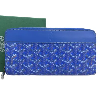 Pre-owned Goyard Pvc Long Wallet (bi-fold) () In Blue