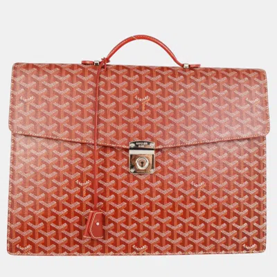 Pre-owned Goyard Red Chypre Briefcase