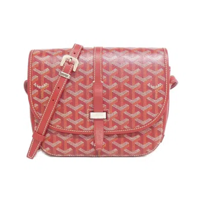 Pre-owned Goyard Red Color Coated Canvas Shoulder Bag ()