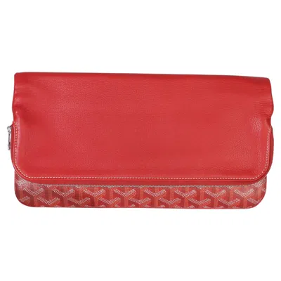 Pre-owned Goyard Red Ine Canvas Sainte Marie Clutch