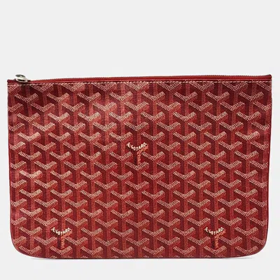 Pre-owned Goyard Red Pvc Sena Mm