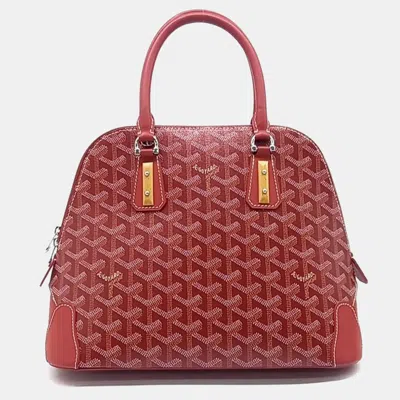 Pre-owned Goyard Red Pvc Vendôme Bag Pm