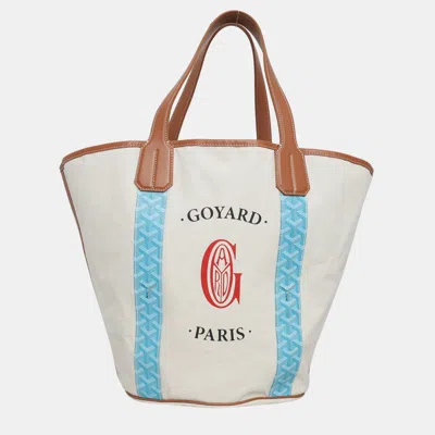 Pre-owned Goyard Reversible Belharra Bag In White