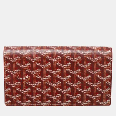 Pre-owned Goyard Richelieu Red Long Wallet