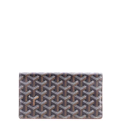 Pre-owned Goyard Richelieu Wallet Coated Canvas Long In Brown