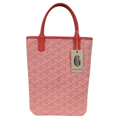 Pre-owned Goyard Rose Pink Poitiers Mini Tote Top Handle Limited Edition Micro Bag In Red