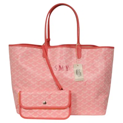 Pre-owned Goyard Rose Pink Saint Louis Pm Tote Shoulder Bag Limited Top Handle Travel In Red