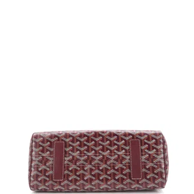 Pre-owned Goyard Rouette Bag Coated Canvas Pm In Red