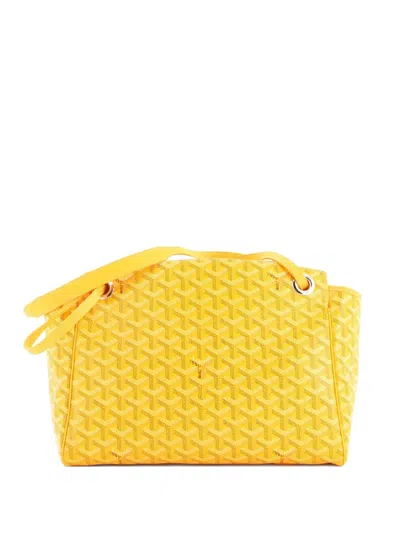 Pre-owned Goyard Rouette Bag Coated Canvas Pm Shoulder Bag In Yellow
