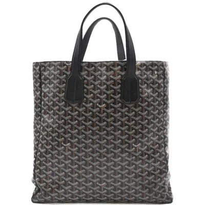 Pre-owned Goyard Sac Voltaire Canvas Leather Handbag () In Black