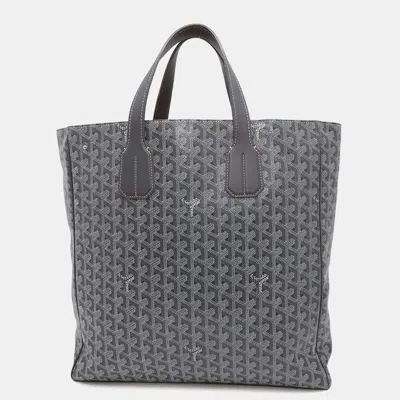 Pre-owned Goyard Sack Voltaire Gray Pvc Coated Canvas