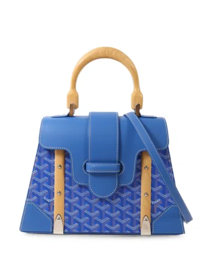Pre-owned Goyard Saigon Pm Handbag In Blue
