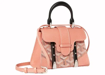 Pre-owned Goyard Saigon Structure Nano Bag In Pearly Coral In Pink