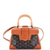 Goyard Saigon Top Handle Bag Coated Canvas With Leather Mini In Multi